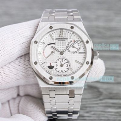 Replica Swiss 2329 Audemars Piguet Royal Oak Gmt Watch White Dial